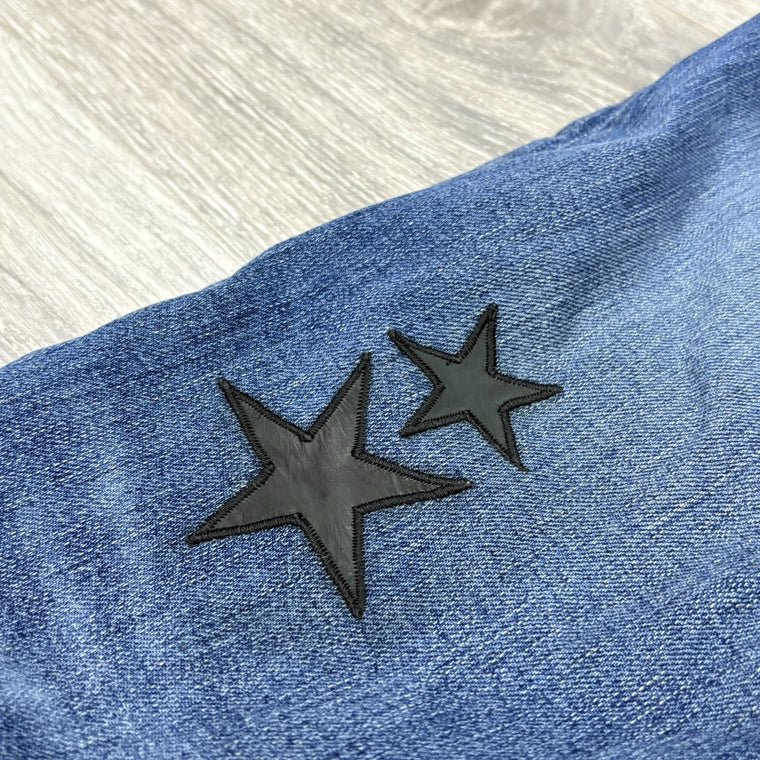 Jeans Black Star Patches — photo 9