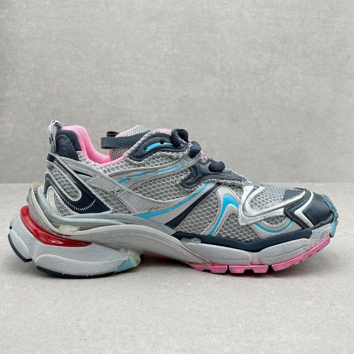 Balenciaga Runner Sneaker Gray Pink Blue — photo 10