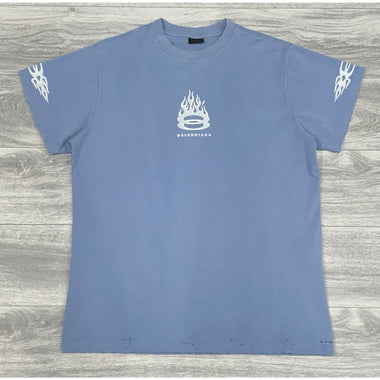 Oversized Burning Unity T-Shirt Blue