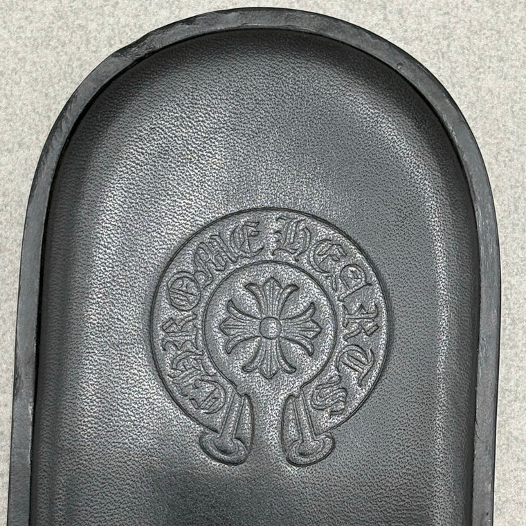 Leather Slides Black — photo 7