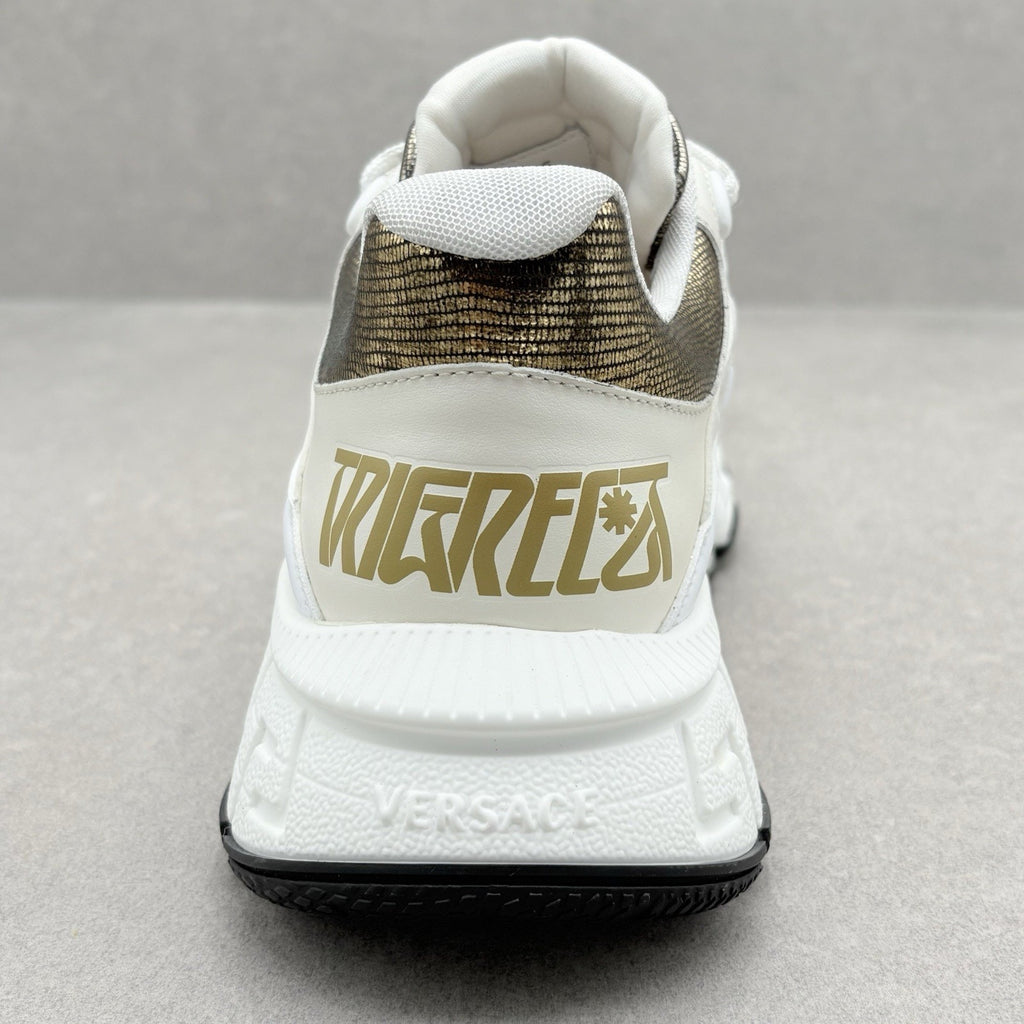 Versace Trigreca Sneakers ' White Gold ' | Size 41.5 (8.5 US)