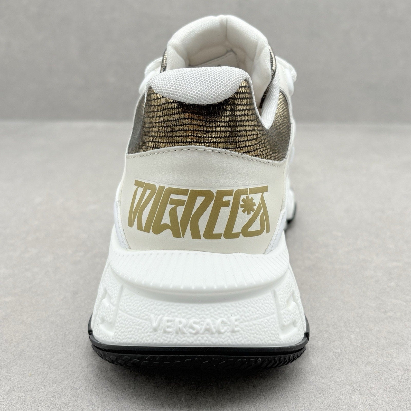 Versace Trigreca Sneakers ' White Gold ' | Size 41.5 (8.5 US)