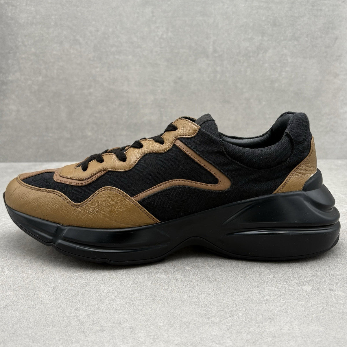 Rhyton Maxi GG Supreme Black Khaki Beige — photo 7