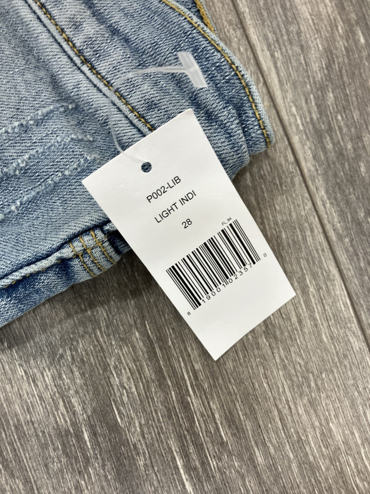 Size 28 - Purple Brand ' Light Indigo ' | Ripped-Knee | BRAND NEW!