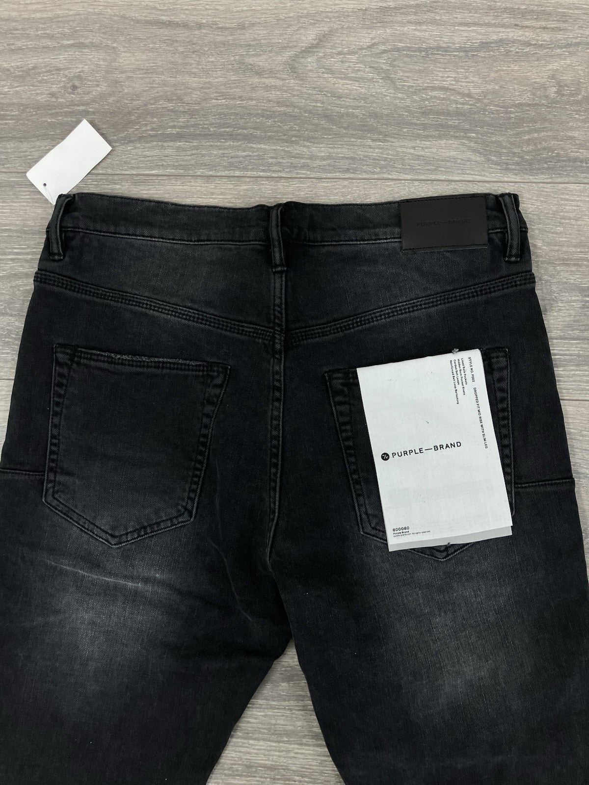 Size 30 - Purple Brand Drop Fit Mid Rise Skinny Jeans ' Black Repair ' | NEW!
