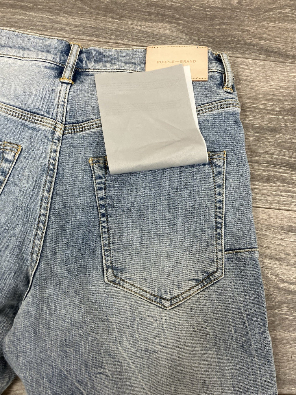 Size 28 - Purple Brand ' Light Indigo ' | Ripped-Knee | BRAND NEW!