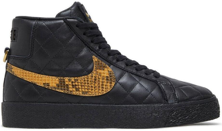 Size 11 - Nike Supreme x Zoom Blazer QS SB Mid Black Snakeskin | NEW!