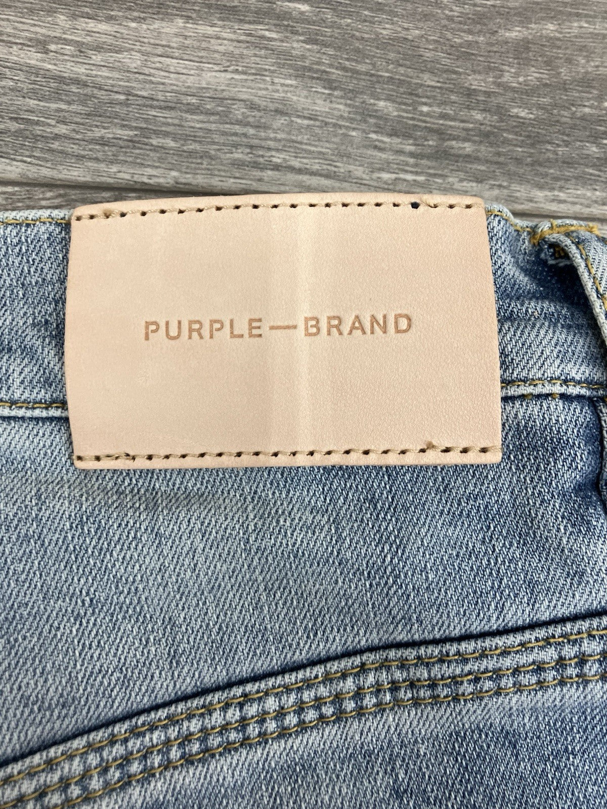 Size 28 - Purple Brand ' Light Indigo ' | Ripped-Knee | BRAND NEW!