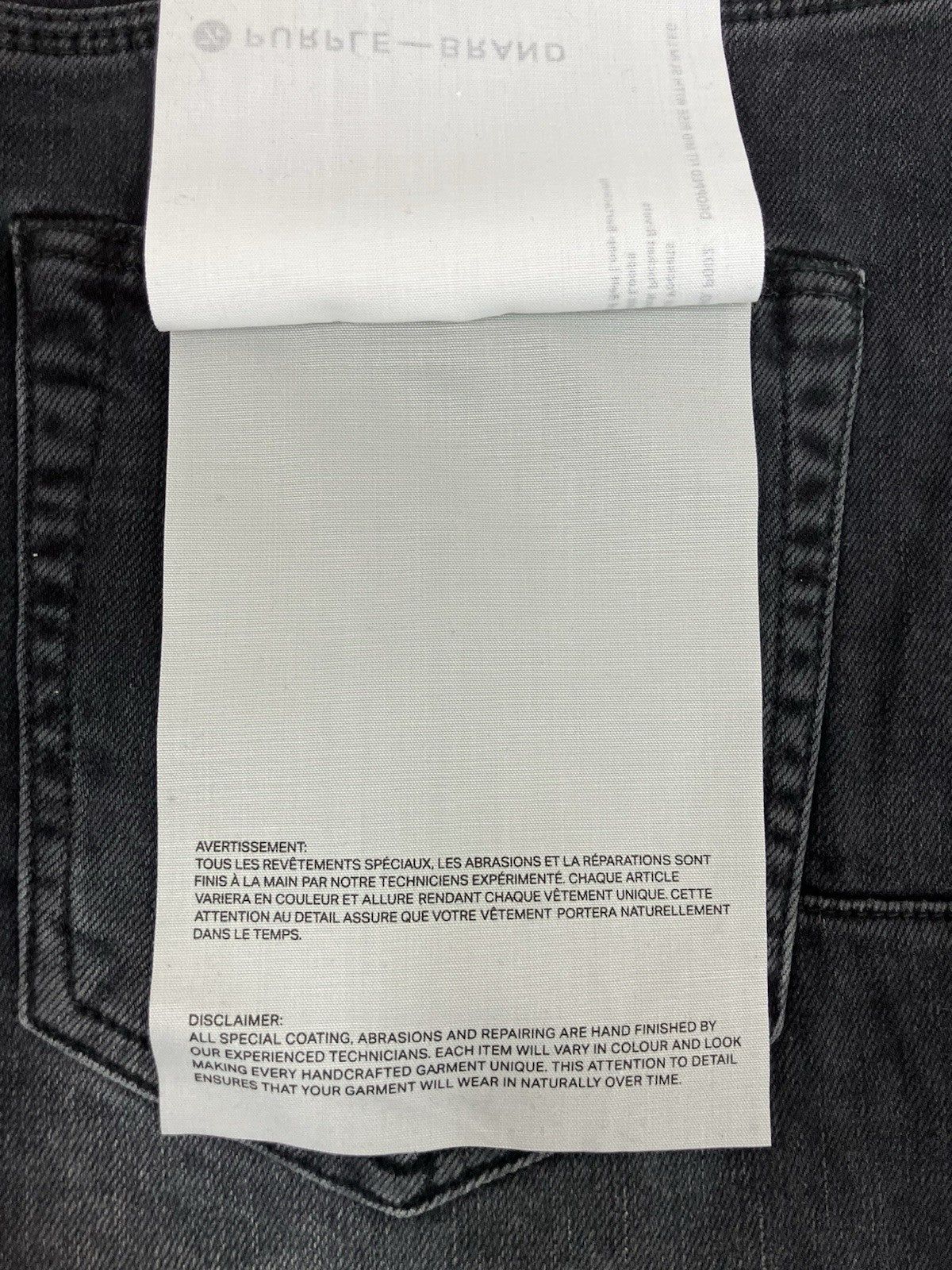 Size 30 - Purple Brand Drop Fit Mid Rise Skinny Jeans ' Black Repair ' | NEW!