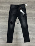 Size 30 - Purple Brand Drop Fit Mid Rise Skinny Jeans ' Black Repair ' | NEW!